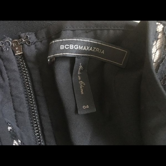 New BCBG Max Azria Black Lace Cocktail Dress Sz 6 - Picture 4 of 4